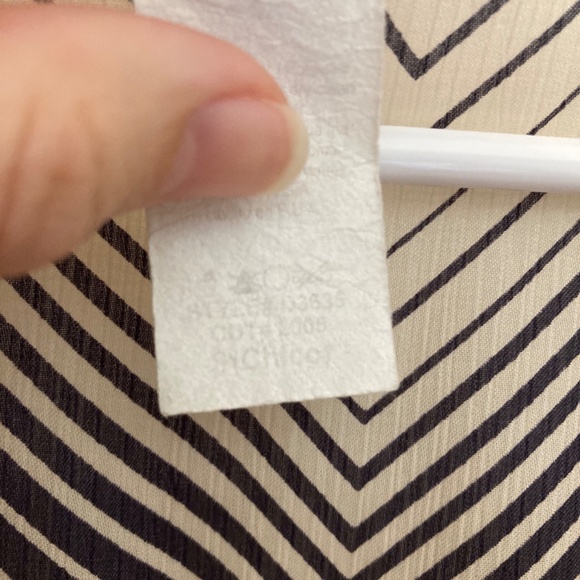 Vintage Silk A-line Bee Stitched Chevron Dress Small - Picture 4 of 6